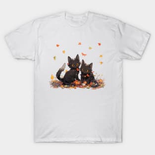 Adorable Black Cats Halloween Candy T-Shirt